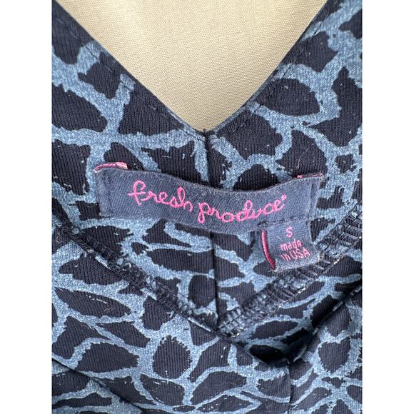 Fresh Produce Dress Womens Small Blue Midi Floral Sleeveless Stretch Sundress - Picture 2 of 8